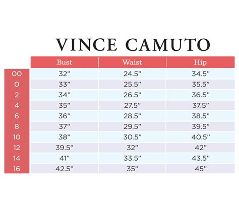 vince camuto size chart|More.